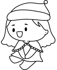 Christmas costumes Cute, Kids, Children, Clipart, PNG, Transparent, Holiday, Festive, Costume, Santa, Red, Cartoon, Doodle, Illustration