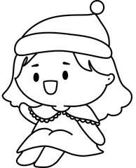 Christmas costumes Cute, Kids, Children, Clipart, PNG, Transparent, Holiday, Festive, Costume, Santa, Red, Cartoon, Doodle, Illustration