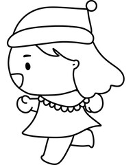 Christmas costumes Cute, Kids, Children, Clipart, PNG, Transparent, Holiday, Festive, Costume, Santa, Red, Cartoon, Doodle, Illustration