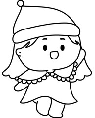 Christmas costumes Cute, Kids, Children, Clipart, PNG, Transparent, Holiday, Festive, Costume, Santa, Red, Cartoon, Doodle, Illustration