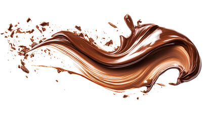 A Natural and Sweet Chocolate Swirl Captured as Visual Dessert Art in PNG Format with Transparent Background

