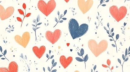 seamless background with hearts