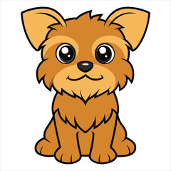 Obraz premium Cute Baby Brussels Griffon Dog sitting Vector Illustration Design 
