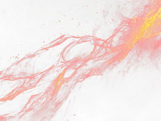 Abstract red and orange fiery explosion on black Transparent Background.