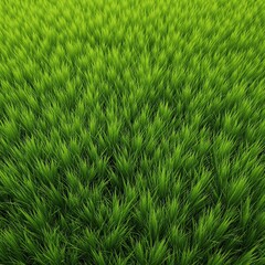 Obraz premium Close-up of artificial grass blades with a subtle sheen on the surface, foliage, natural look