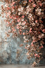 Fototapeta premium Spring blossoms in bloom floral arrangement studio setting natural light aesthetic beauty
