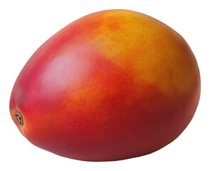 Obraz premium Smooth orange-red mango ready for enjoyment isolated on transparent background