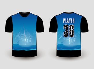 All sports player jersey design with an elegant edgy and wild look. Sports gear template mockup perfect fit for all sports. The designs that go on casual wear, shirts, fashion apparel, and all kind 