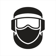 Face shield icon. Face mask icon