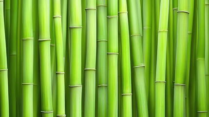 Fototapeta premium Lush Green Bamboo Stalks Providing Natural Beauty and Serenity