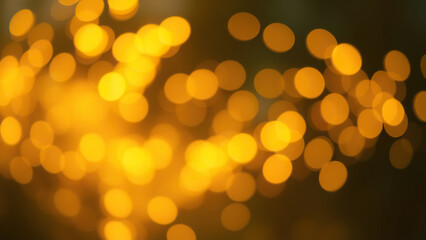 Luminous yellow bokeh circles in a whimsical composition, glowing, enchanting, luminous, bokeh circles, twinkling