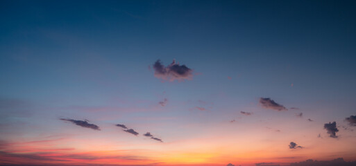 sunset in the sky