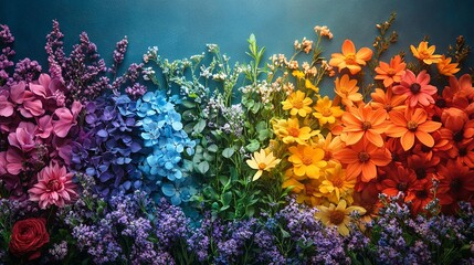 Colorful Floral Arc Design for Creative Projects