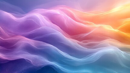 Fototapeta premium Soft Lavender Waves with Colorful Gradients