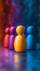 Naklejka premium Vibrant Figures Representing Inclusivity and Diversity