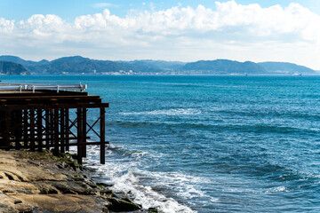 神奈川県湘南海岸の風景