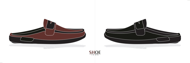Shoe icon, footwear, boot, sneaker, soles, loafer shoes boy, boy, man shoes, icon, vector

