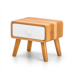 Minimalist wooden nightstand contemporary home product photography modern living room eye-level design aesthetics