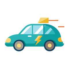 Naklejka premium electric car clipart cartoon Illustration drawing