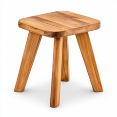 Stylish wooden stool design minimalist home furniture piece modern environment top view aesthetic appeal