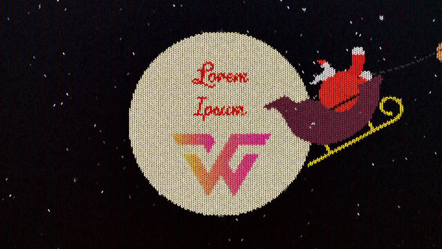 Knit Sweater Santa Deers Over Moon Logo Reveal 81  1:1 16:9 9:16