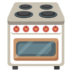 electric stove clipart cartoon Illustration drawing