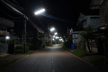 Naklejka premium night street scene