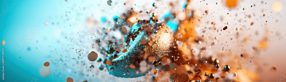 Aufkleber explosive color burst abstract art creation digital design studio environment vibrant perspective vi