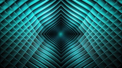 Abstract Teal Geometric Tunnel with Depth and Perspective
