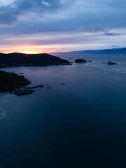 Magnificent Sunrise Over Vancouver Island's Coastal Landscape
