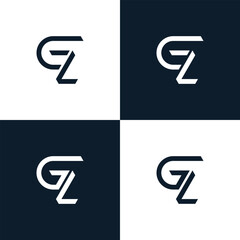 Initial letter GZ ZG logo design inspiration