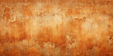 Textured Background of Aged Orange Wall with Flaking Paint