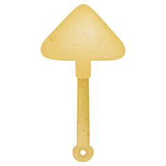 yellow plastic sand play tool hand drawn transparency illustration