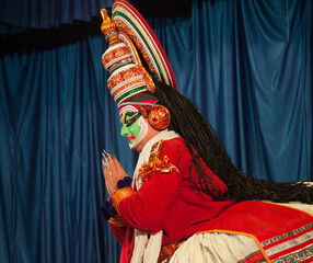 Kathakali various emotions displayed