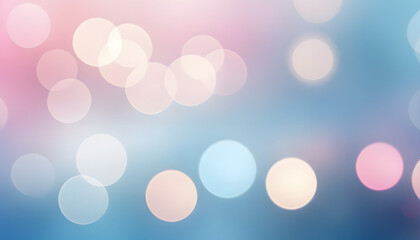 Abstract light circles with a dreamy pastel glow and blurred background.