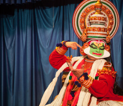 Kathakali various emotions displayed
