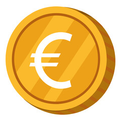 Obraz premium euro coin clipart cartoon Illustration drawing