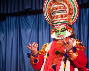 Kathakali various emotions displayed