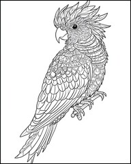 Obraz premium Zentangle Cockatoo Pose