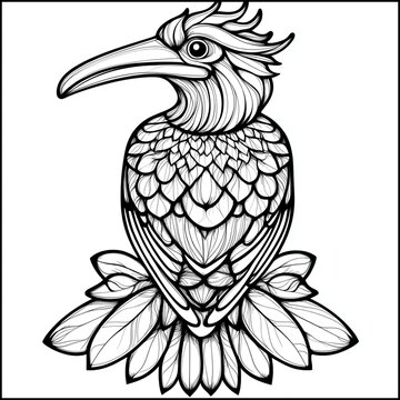 recommend clip art: Symmetrical Mandala Hornbill