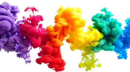 Fototapeta premium Colorful Swirls of Ink Blending Together in a Dynamic Display of Vibrant Hues Captivating the Viewer with Spectacular Visual Effects and Fluid Movement