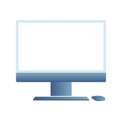 Realistic Vector Mockup Computer Monitor