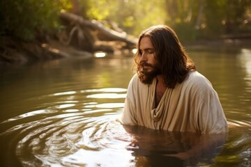 Fototapeta premium Jesus Christ outdoors nature adult.