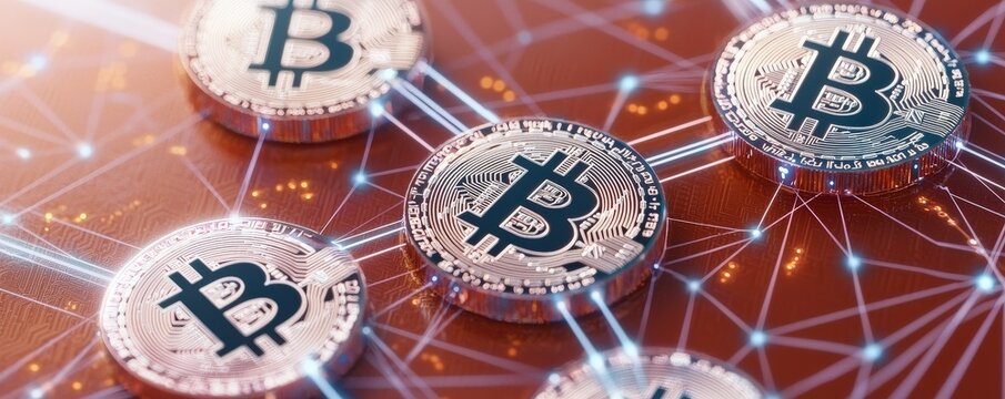 Global cryptocurrency action exploring bitcoin tokens in a digital network environment for future finance insights