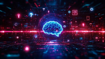 Generative Engine Optimization Conceptual Illustration for AI Data Retrieval and Search Modeling