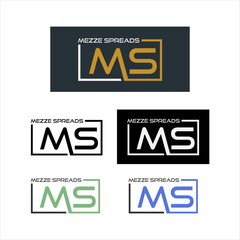 Creative MS Letter Logo Design.