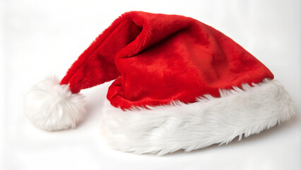 Red Santa Hat Isolated on White Background