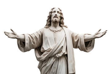 Obraz premium Jesus statue sculpture white background