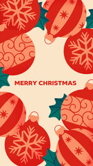 Cute background design with Christmas ornaments