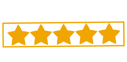 Golden stars on transparent background